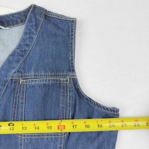 Time And Tru Women's Denim Sleeveless V-neck Button-Down Dress Size XL 16-18 NWT - Picture 8 of 9